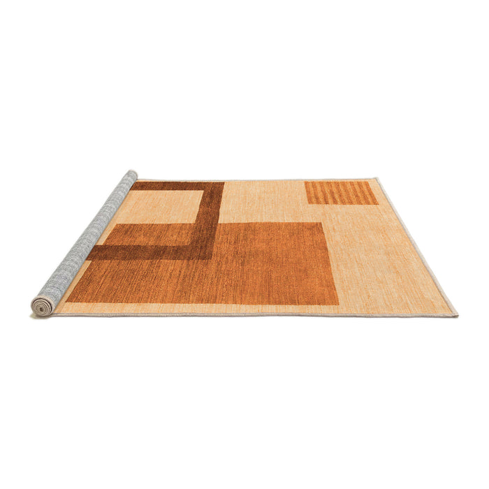 Sideview of Machine Washable Solid Orange Modern Area Rugs, wshabs1376org