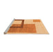 Sideview of Machine Washable Solid Orange Modern Area Rugs, wshabs1376org