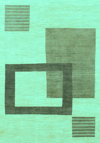 Solid Turquoise Modern Rug, abs1376turq