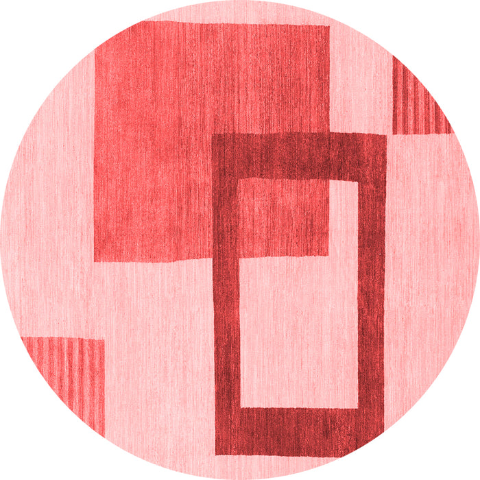 Machine Washable Solid Red Modern Rug, wshabs1376red
