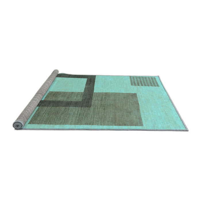 Sideview of Machine Washable Solid Light Blue Modern Rug, wshabs1376lblu