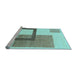 Sideview of Machine Washable Solid Light Blue Modern Rug, wshabs1376lblu