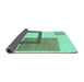 Sideview of Solid Turquoise Modern Rug, abs1376turq