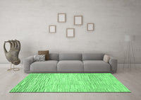 Machine Washable Solid Emerald Green Modern Rug, wshabs1377emgrn