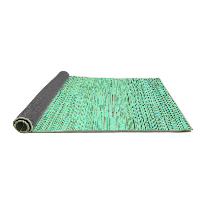 Sideview of Solid Turquoise Modern Rug, abs1377turq