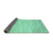 Sideview of Solid Turquoise Modern Rug, abs1377turq