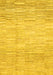 Machine Washable Solid Yellow Modern Rug, wshabs1377yw