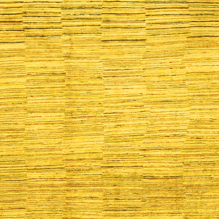 Machine Washable Solid Yellow Modern Rug, wshabs1377yw