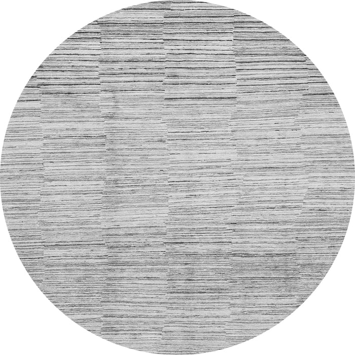 Round Solid Gray Modern Rug, abs1377gry