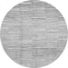 Round Solid Gray Modern Rug, abs1377gry