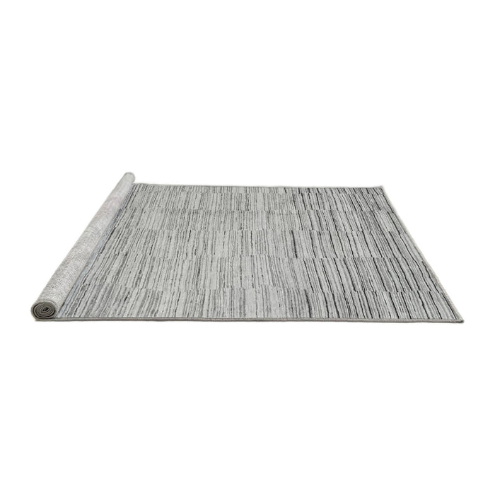 Sideview of Machine Washable Solid Gray Modern Rug, wshabs1377gry