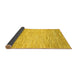 Sideview of Solid Yellow Modern Rug, abs1377yw