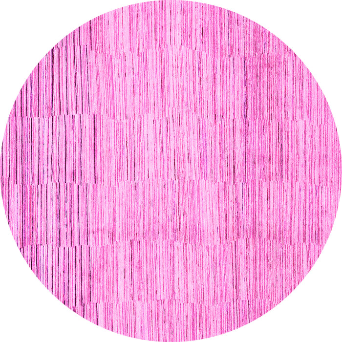 Round Solid Pink Modern Rug, abs1377pnk