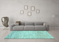 Machine Washable Solid Light Blue Modern Rug, wshabs1377lblu