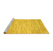 Sideview of Machine Washable Solid Yellow Modern Rug, wshabs1377yw