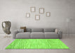 Machine Washable Solid Green Modern Area Rugs in a Living Room,, wshabs1377grn