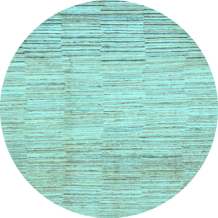 Round Solid Light Blue Modern Rug, abs1377lblu