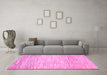 Machine Washable Solid Pink Modern Rug in a Living Room, wshabs1377pnk