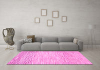 Machine Washable Solid Pink Modern Rug, wshabs1377pnk