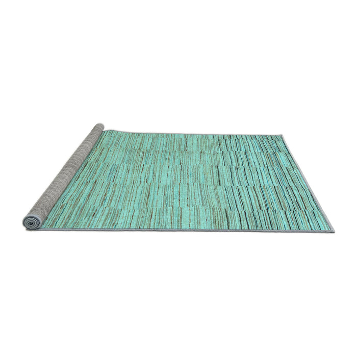 Sideview of Machine Washable Solid Light Blue Modern Rug, wshabs1377lblu