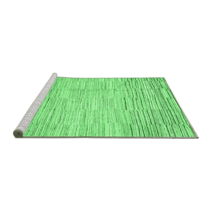 Sideview of Machine Washable Solid Emerald Green Modern Area Rugs, wshabs1377emgrn
