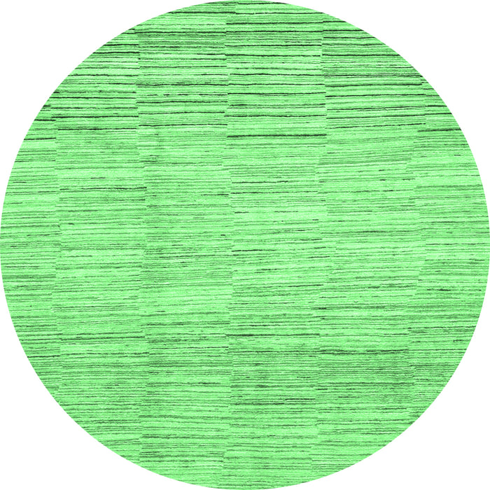 Round Solid Emerald Green Modern Rug, abs1377emgrn