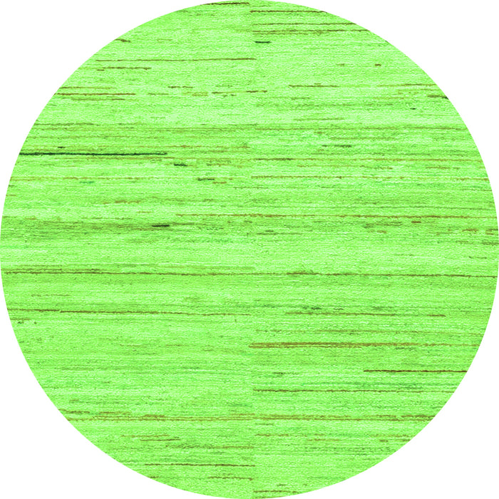 Round Solid Green Modern Rug, abs1378grn