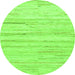 Round Solid Green Modern Rug, abs1378grn