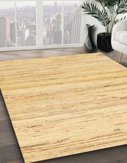 Machine Washable Abstract Orange Rug in a Family Room, wshabs1378