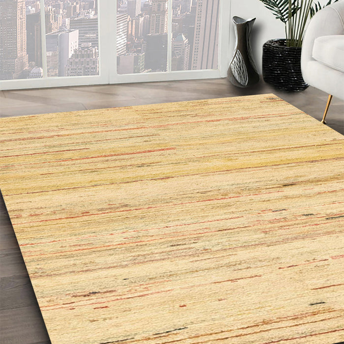 Machine Washable Abstract Orange Rug in a Family Room, wshabs1378