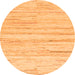 Round Solid Orange Modern Rug, abs1378org