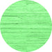 Round Solid Emerald Green Modern Rug, abs1378emgrn