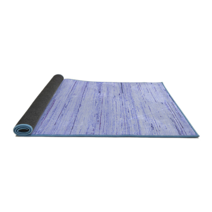 Sideview of Solid Blue Modern Rug, abs1378blu