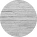 Round Solid Gray Modern Rug, abs1378gry