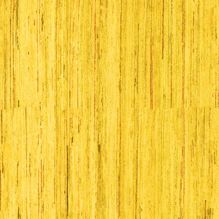 Square Machine Washable Solid Yellow Modern Rug, wshabs1378yw