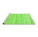 Sideview of Machine Washable Solid Green Modern Area Rugs, wshabs1378grn