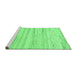 Sideview of Machine Washable Solid Emerald Green Modern Area Rugs, wshabs1378emgrn