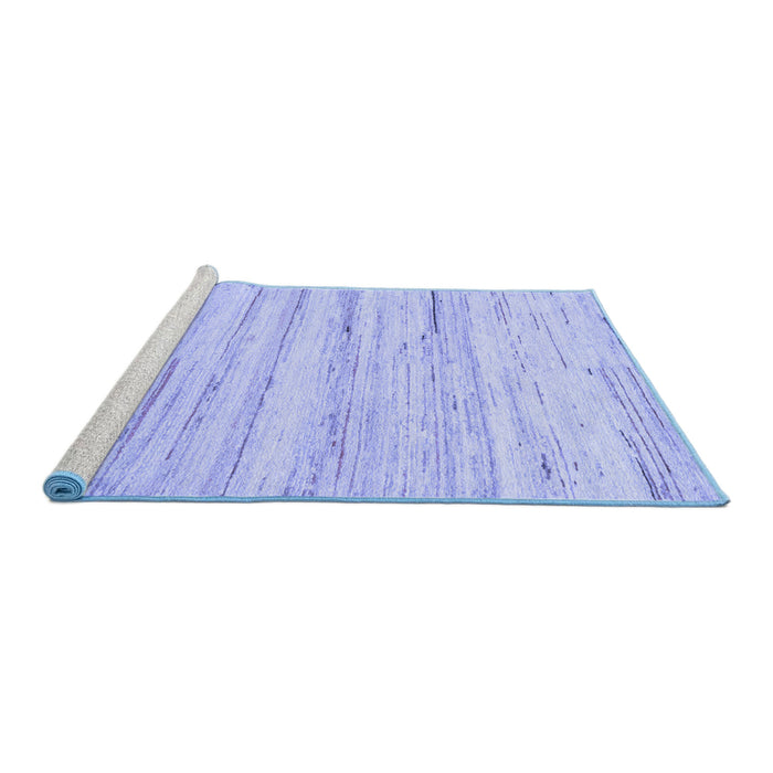 Sideview of Machine Washable Solid Blue Modern Rug, wshabs1378blu
