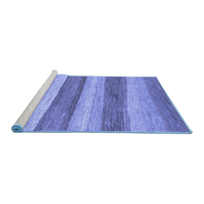Sideview of Machine Washable Abstract Blue Modern Rug, wshabs1379blu