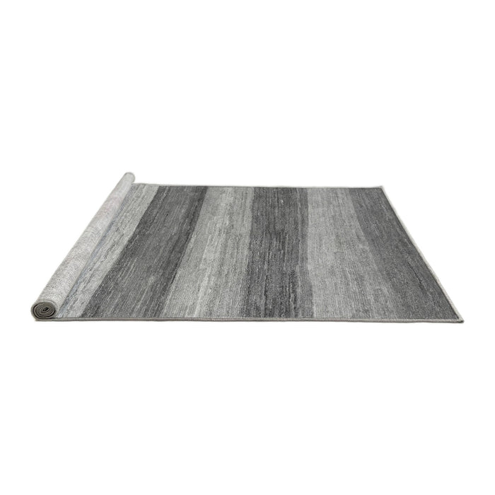 Sideview of Machine Washable Abstract Gray Modern Rug, wshabs1379gry