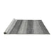 Sideview of Machine Washable Abstract Gray Modern Rug, wshabs1379gry