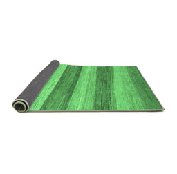Sideview of Abstract Emerald Green Modern Rug, abs1379emgrn