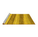 Sideview of Machine Washable Abstract Yellow Modern Rug, wshabs1379yw