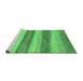 Sideview of Machine Washable Abstract Emerald Green Modern Area Rugs, wshabs1379emgrn