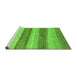 Sideview of Machine Washable Abstract Green Modern Area Rugs, wshabs1379grn