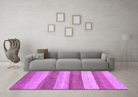 Machine Washable Abstract Purple Modern Rug, wshabs1379pur