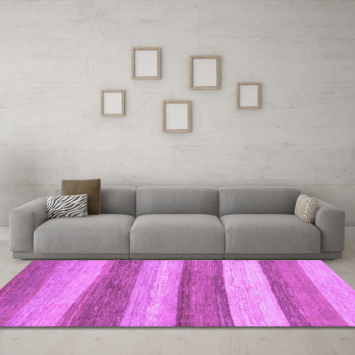 Machine Washable Abstract Purple Modern Area Rugs in a Living Room, wshabs1379pur