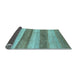 Sideview of Abstract Light Blue Modern Rug, abs1379lblu