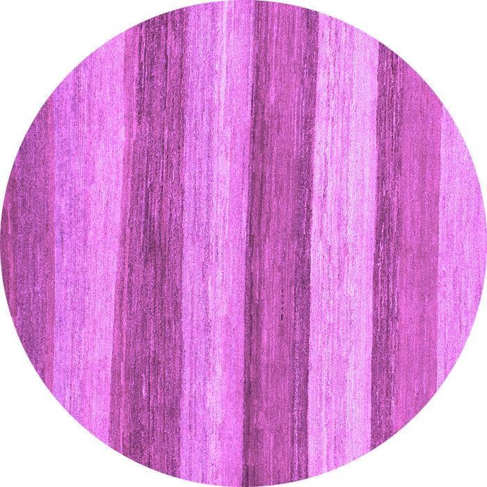 Round Machine Washable Abstract Purple Modern Area Rugs, wshabs1379pur