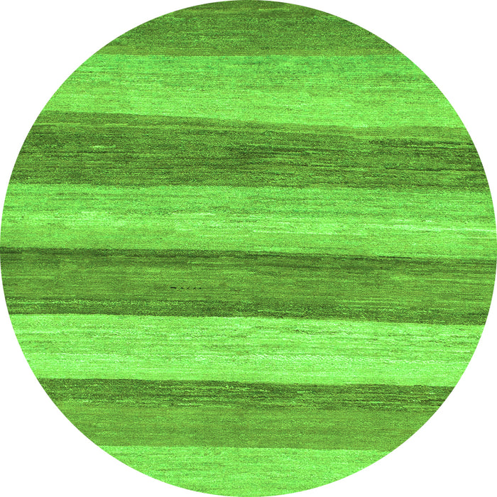 Round Abstract Green Modern Rug, abs1379grn